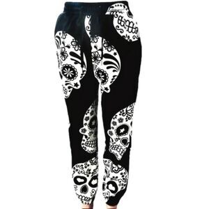 Ladies skull printed joggers sz XXL